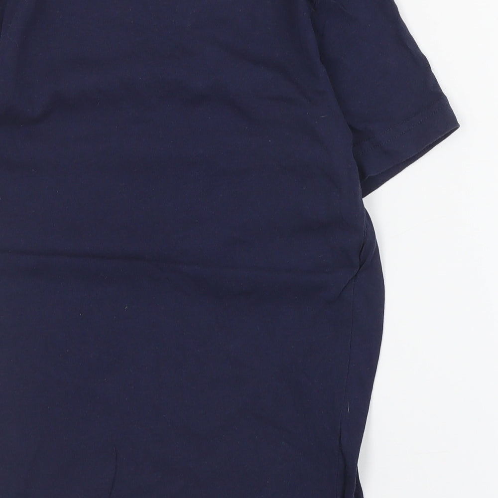 Nike Boys Blue  Cotton Pullover T-Shirt Size 6-7 Years Crew Neck Pullover