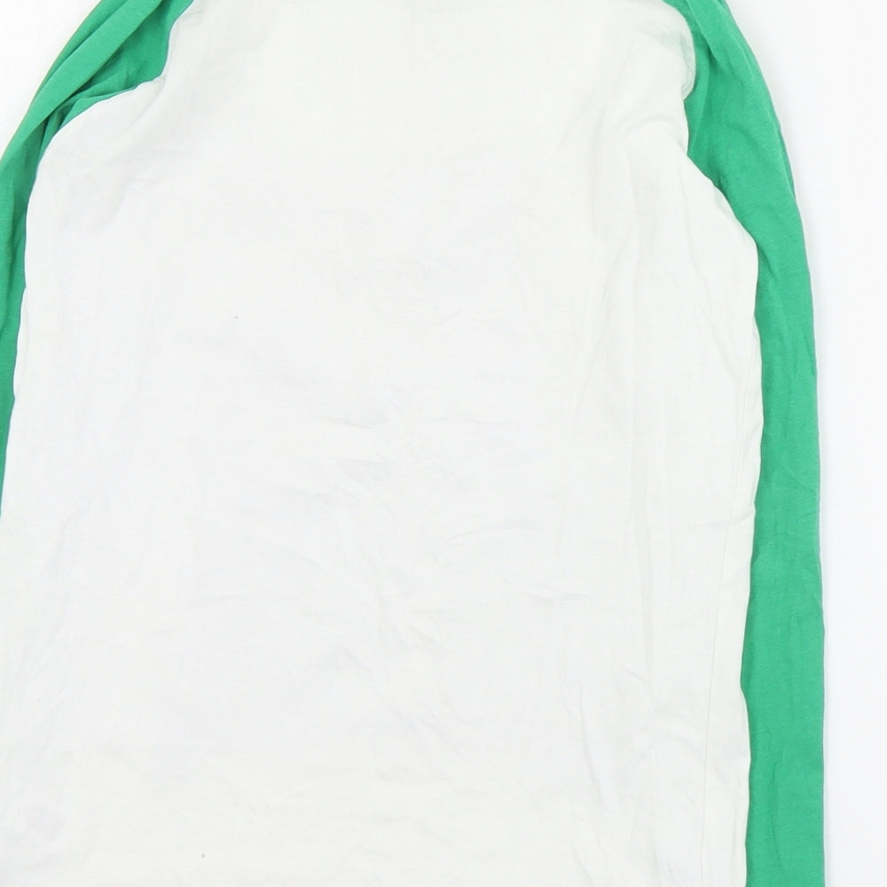 Dunnes Boys Green  Cotton Pullover T-Shirt Size 8-9 Years Crew Neck Pullover