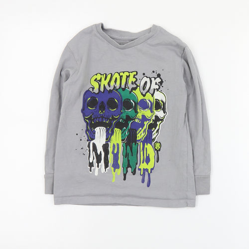 NEXT Boys Grey  Cotton Pullover Sweatshirt Size 6 Years  Pullover