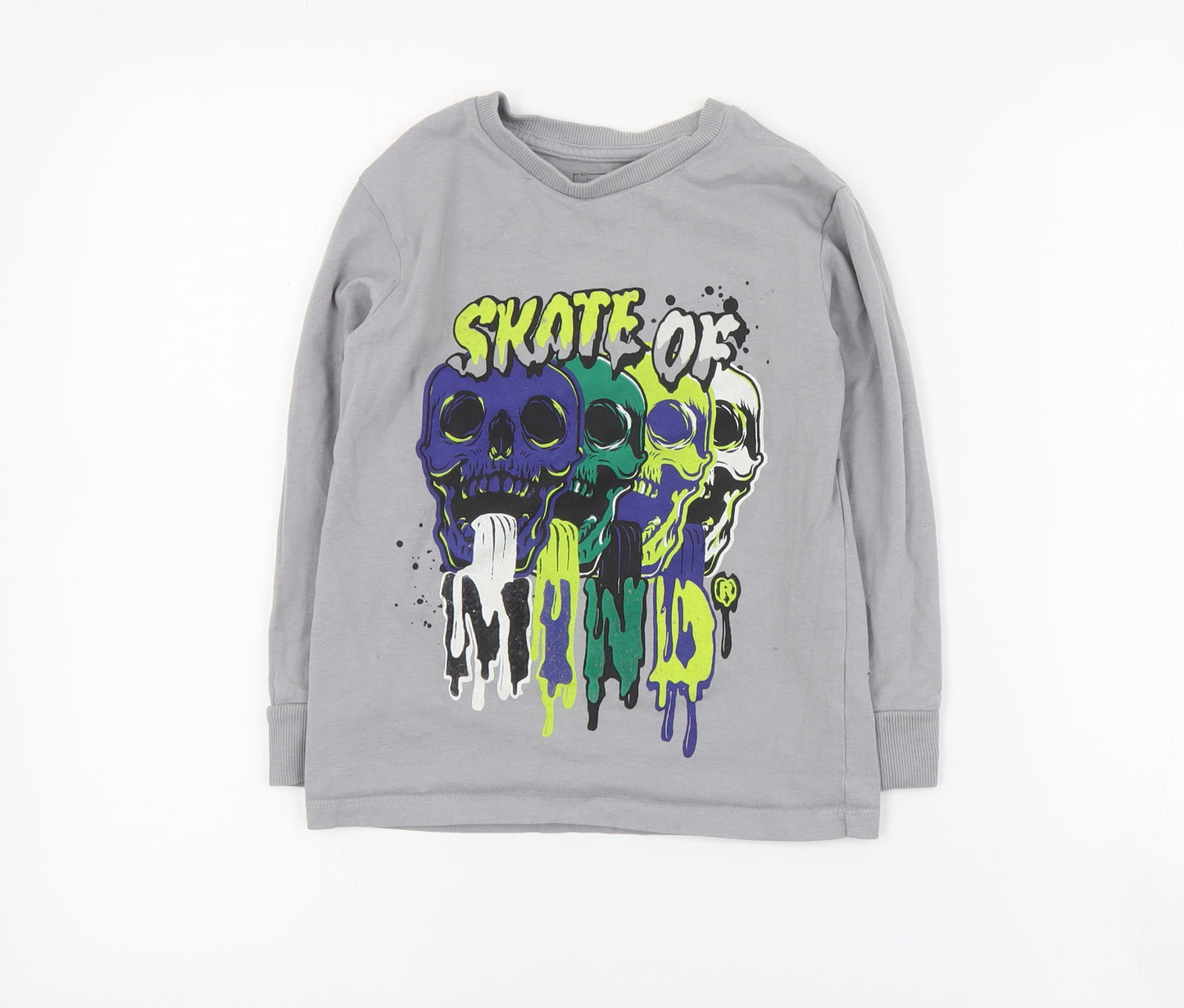 NEXT Boys Grey  Cotton Pullover Sweatshirt Size 6 Years  Pullover
