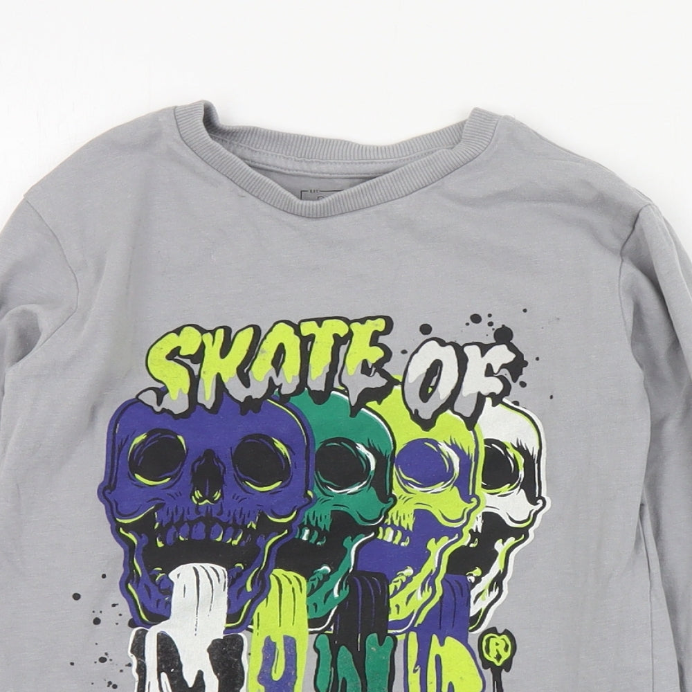 NEXT Boys Grey  Cotton Pullover Sweatshirt Size 6 Years  Pullover