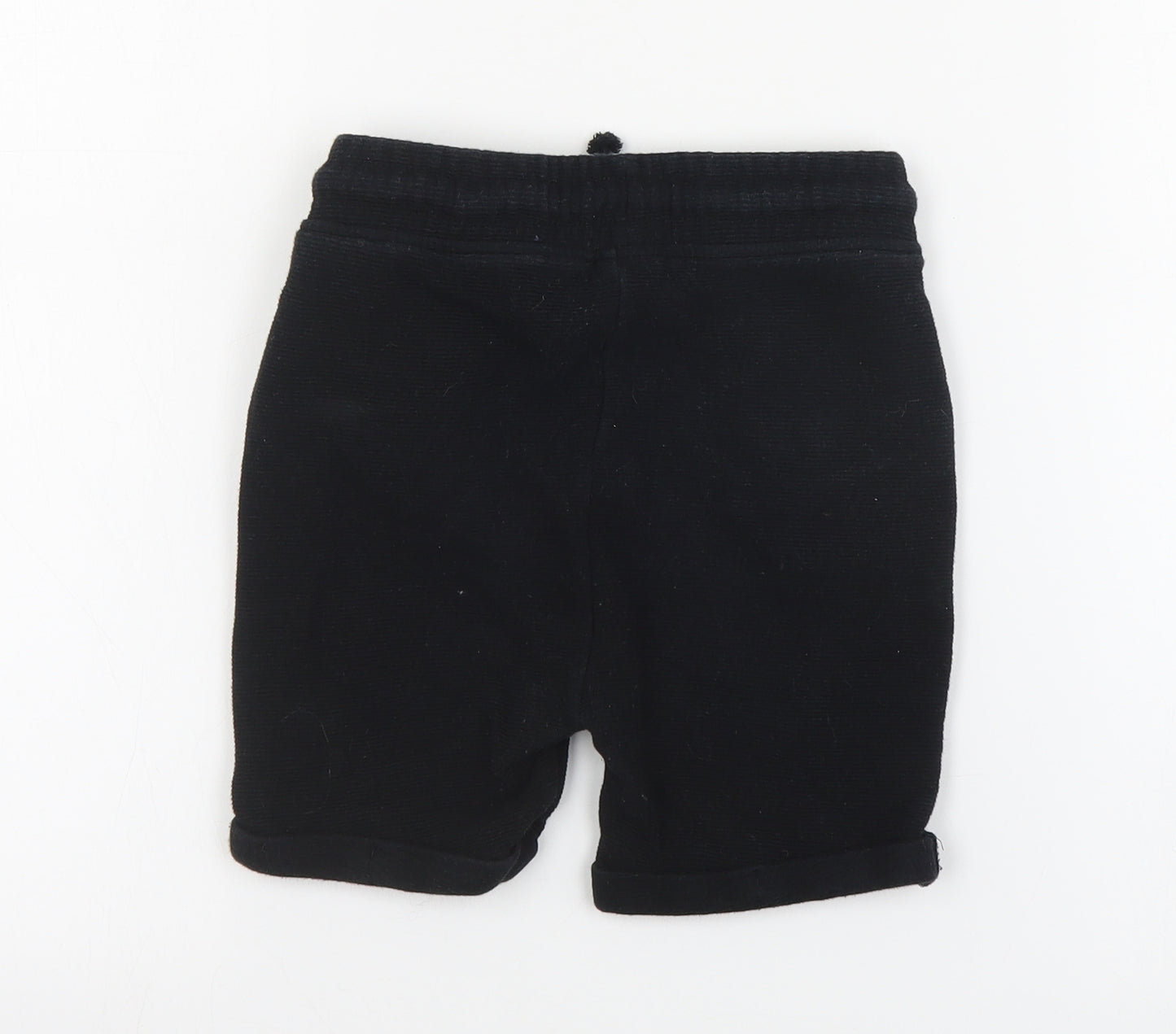 George Boys Black  Cotton Sweat Shorts Size 6-7 Years  Regular Drawstring