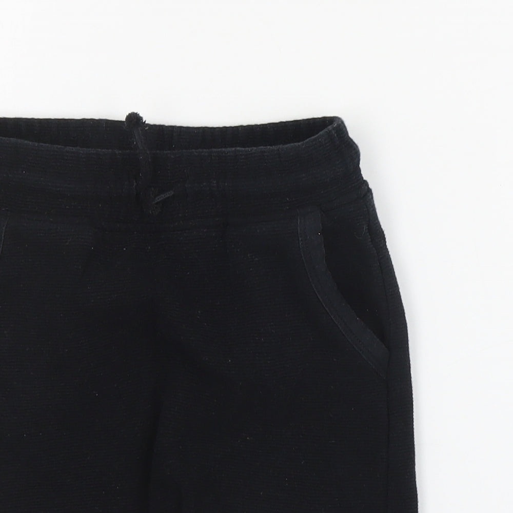 George Boys Black  Cotton Sweat Shorts Size 6-7 Years  Regular Drawstring