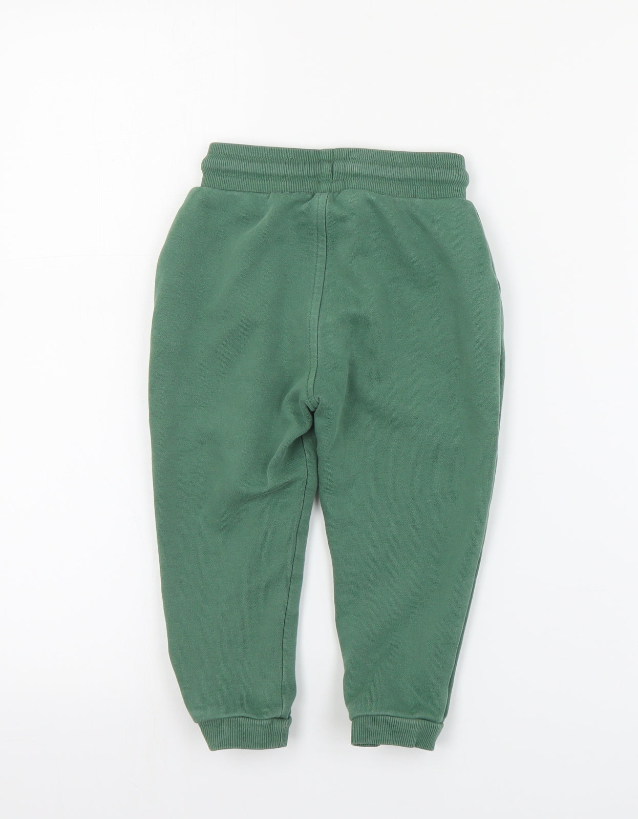 George Boys Green  Cotton Jogger Trousers Size 2-3 Years  Regular Drawstring