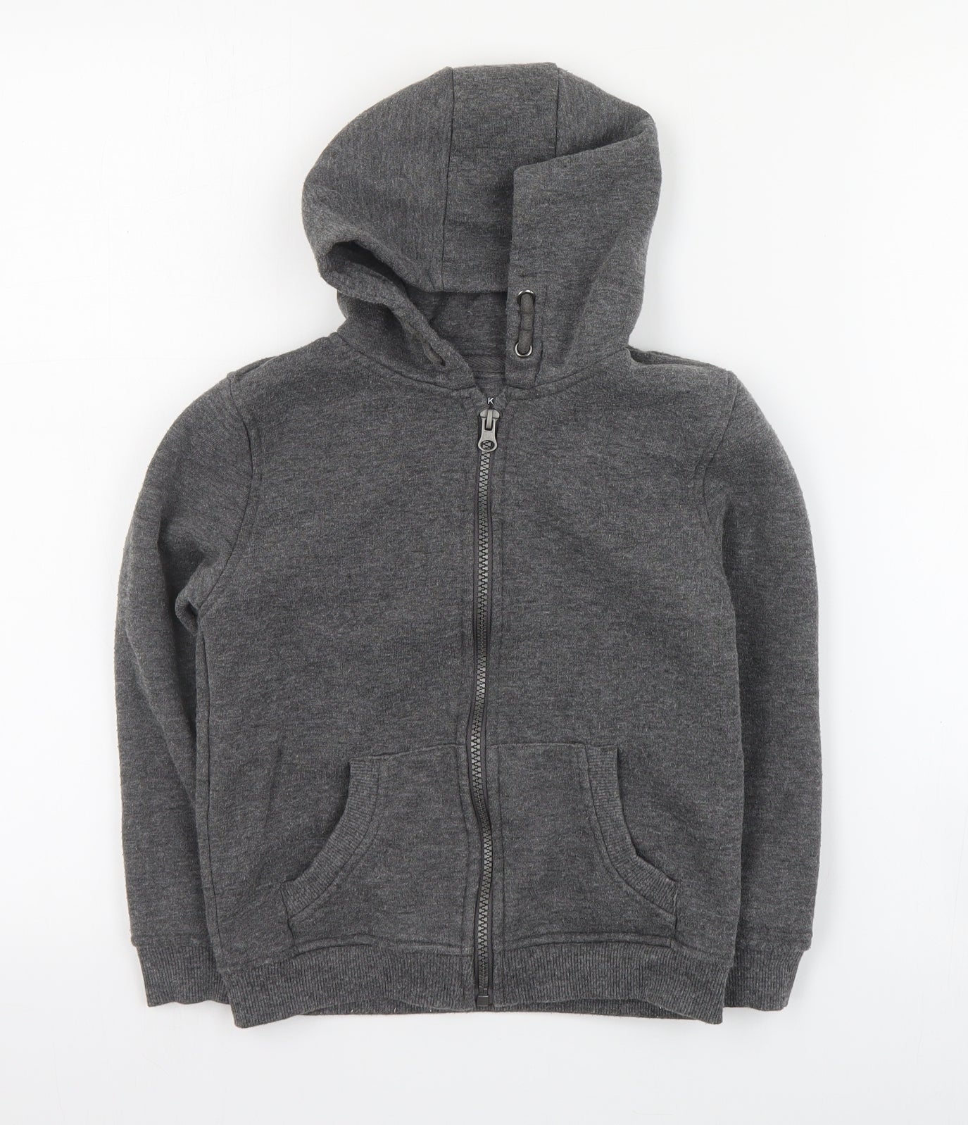 Primark Boys Grey  Polyester Full Zip Hoodie Size 6-7 Years  Zip