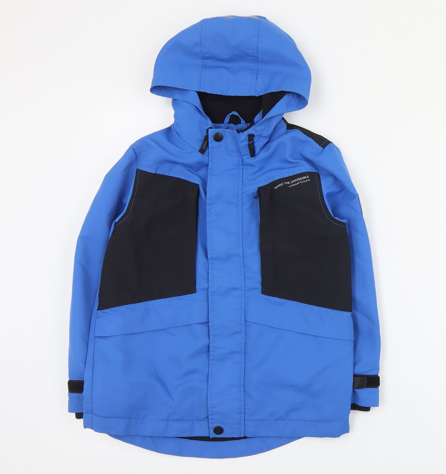 George Boys Blue   Rain Coat Coat Size 6-7 Years  Zip