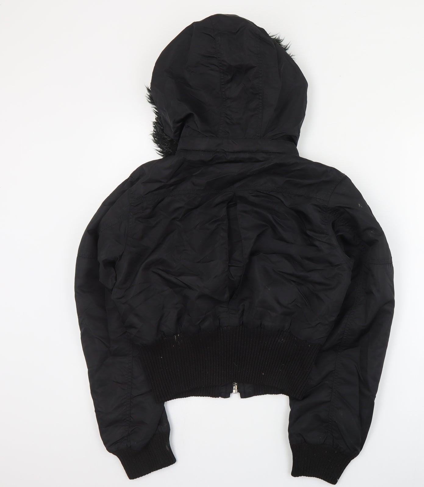 Pilot Womens Black   Bomber Jacket Coat Size 14  Zip