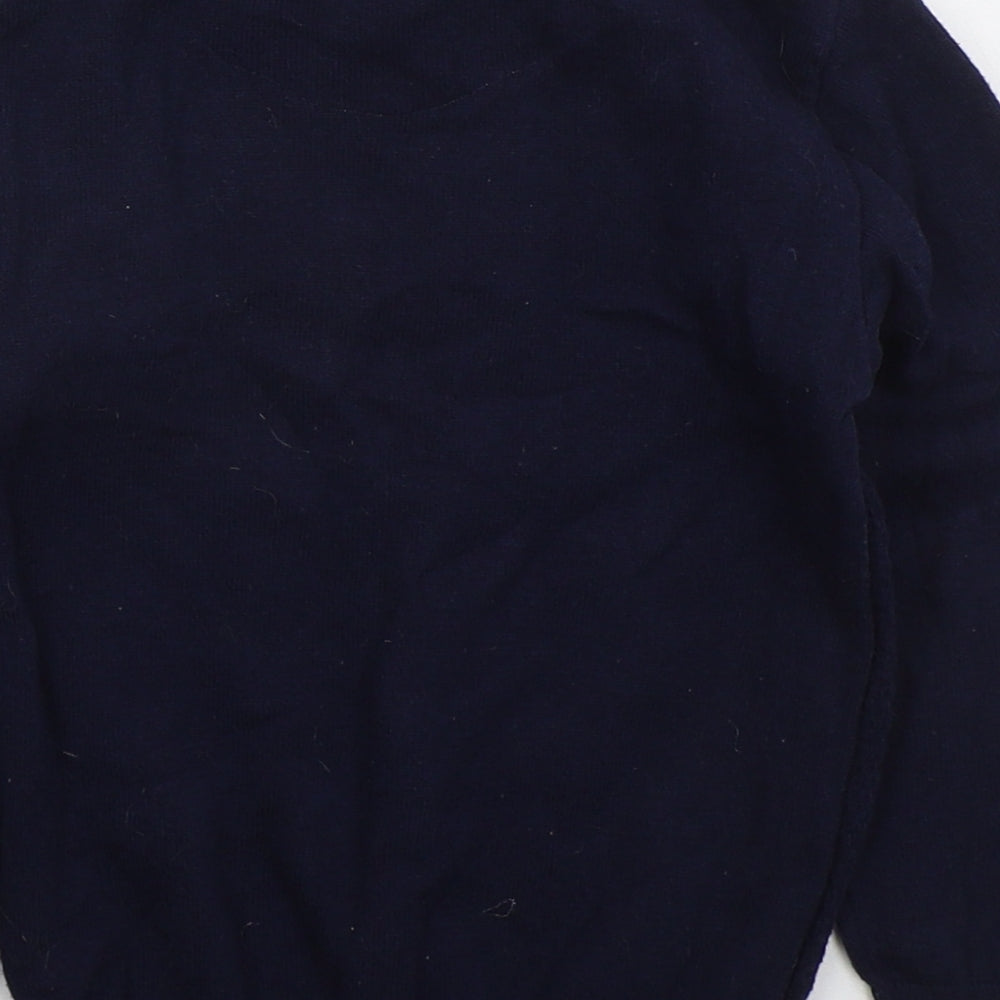 Matalan Boys Blue Collared  Cotton Pullover Jumper Size 4-5 Years  Pullover
