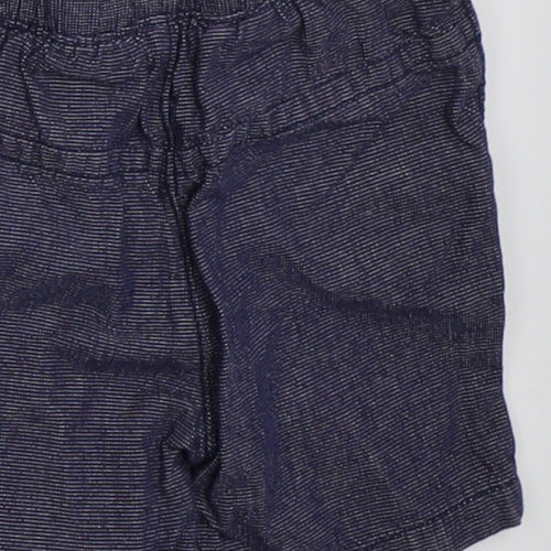 Nutmeg Boys Blue  Cotton Cropped Trousers Size 6-9 Months  Button