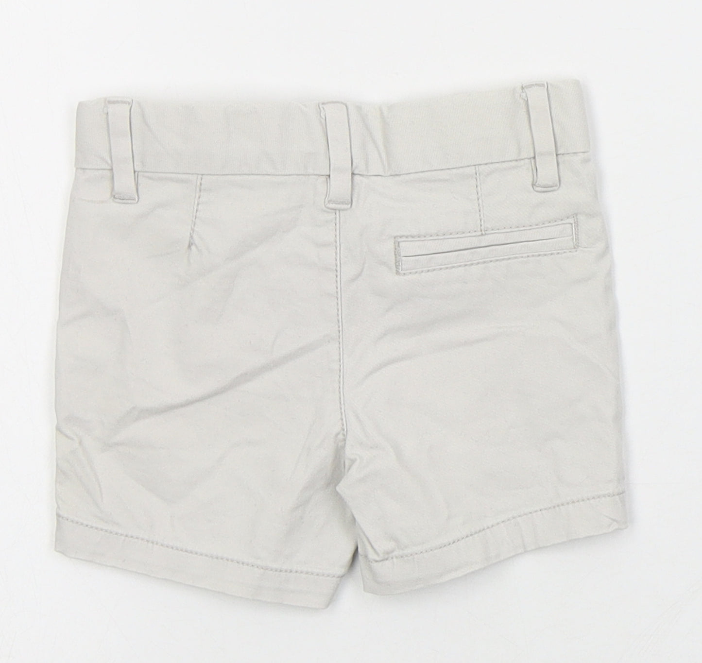 River Island Boys White  Cotton Cropped Trousers Size 6-9 Months  Button