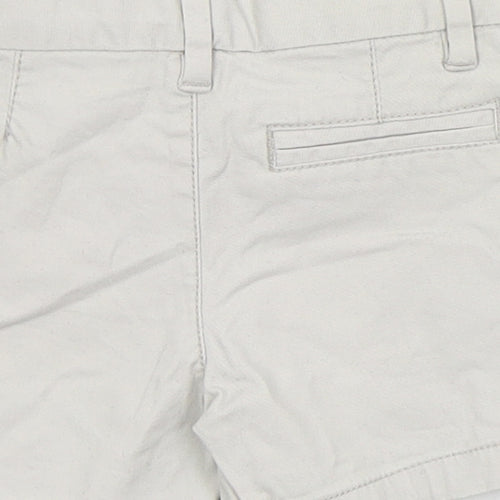 River Island Boys White  Cotton Cropped Trousers Size 6-9 Months  Button