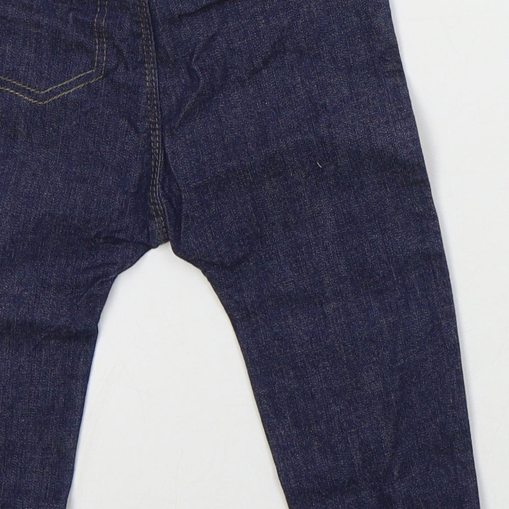 George Boys Blue  Cotton Capri Jeans Size 6-9 Months  Drawstring