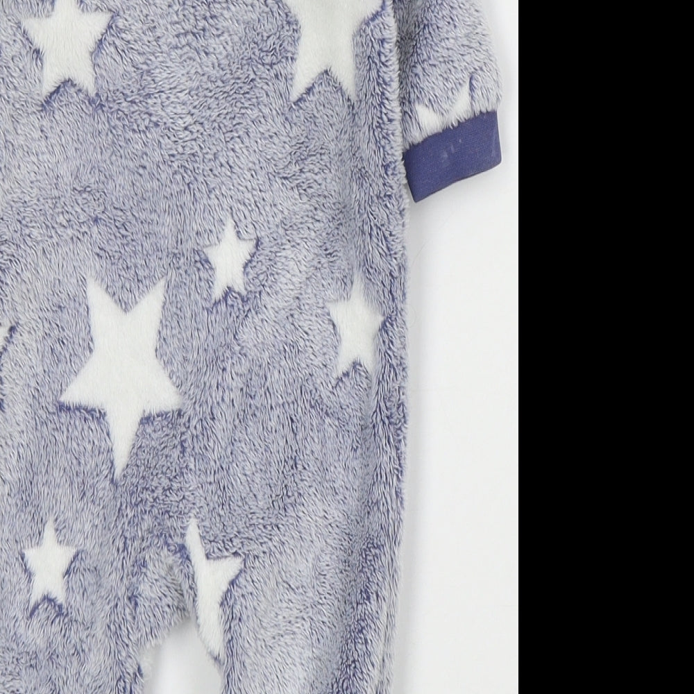 NEXT Boys Blue Solid Polyester Cami One Piece Size 3-6 Months  Zip - Stars
