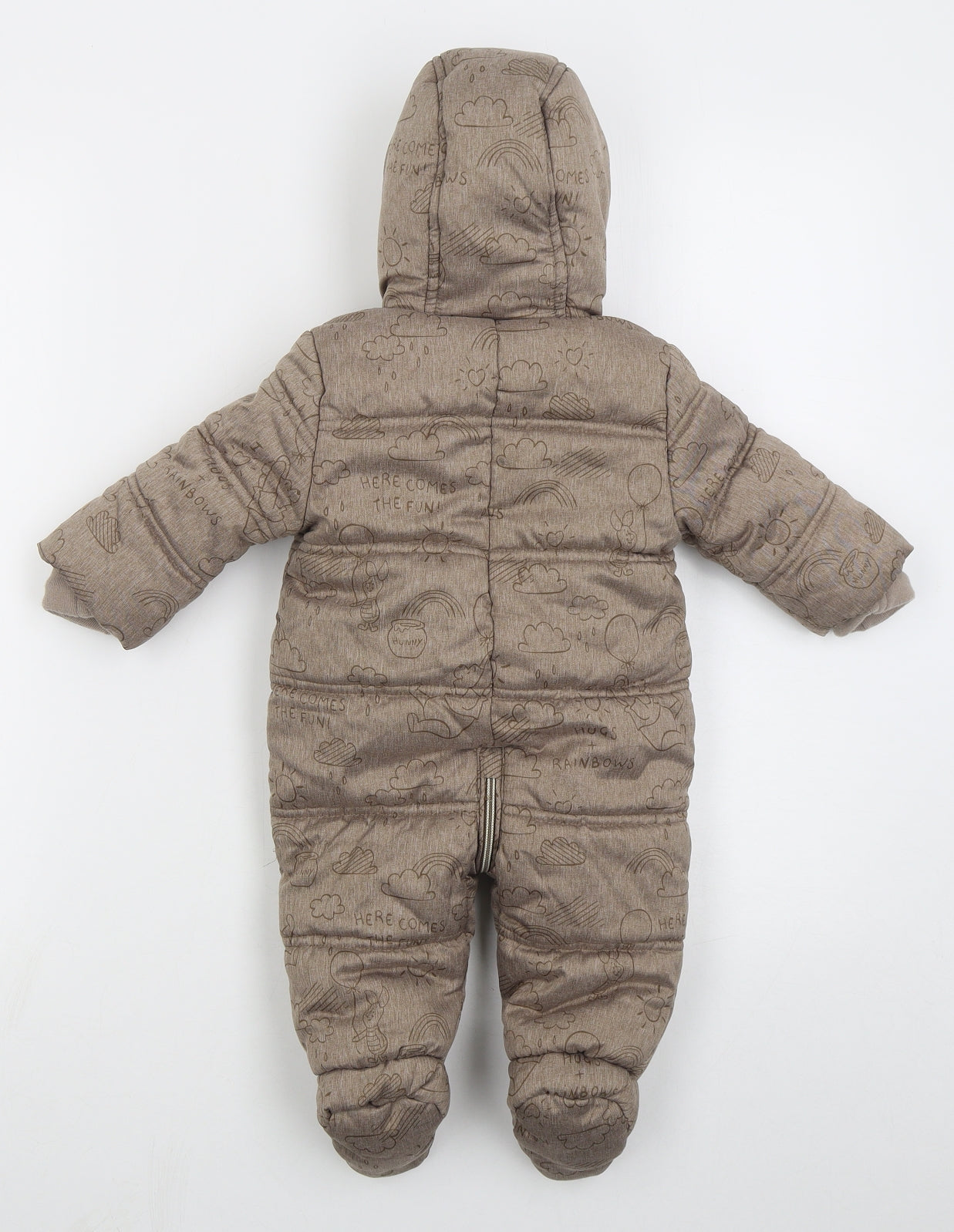George Boys Brown   Basic Coat Coat Size 3-6 Months   Zip - Winnie The Pooh