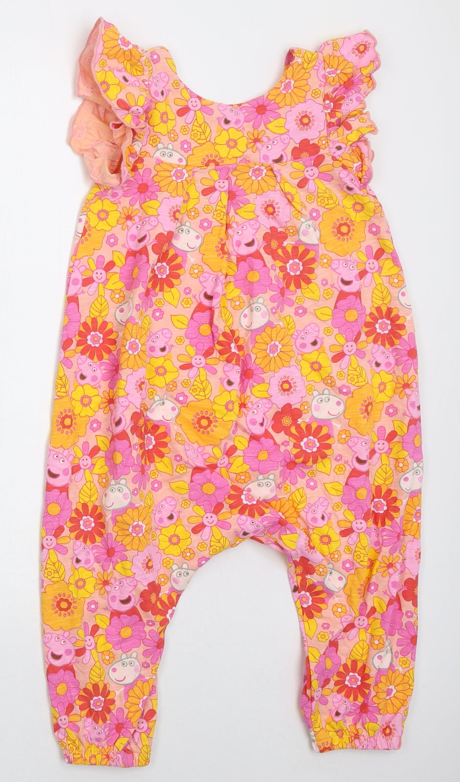 NEXT Girls Pink  Cotton Jumpsuit One-Piece Size 3 Years   - Peppa Pig