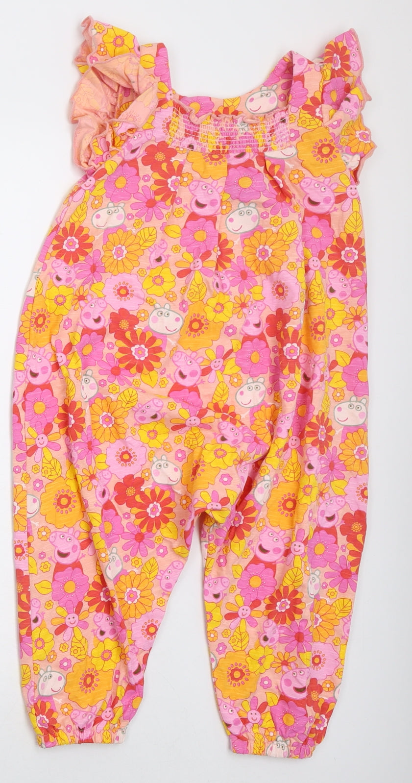 NEXT Girls Pink  Cotton Jumpsuit One-Piece Size 3 Years   - Peppa Pig