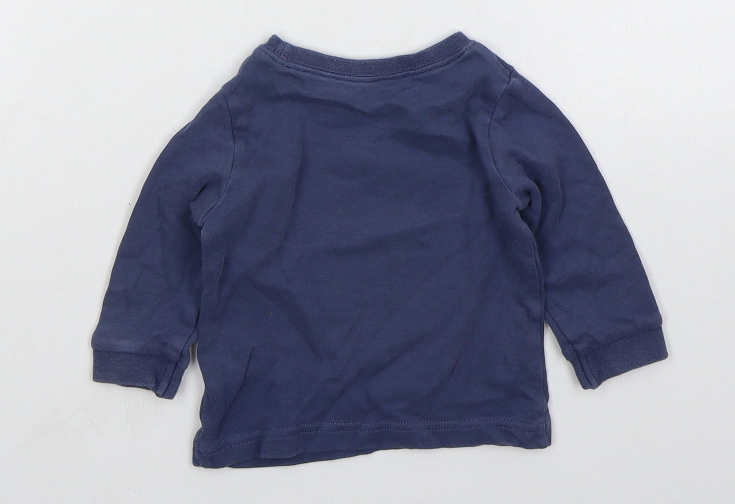 George Boys Blue  Cotton Basic T-Shirt Size 6-9 Months Crew Neck Pullover - Daddy Is My Hero