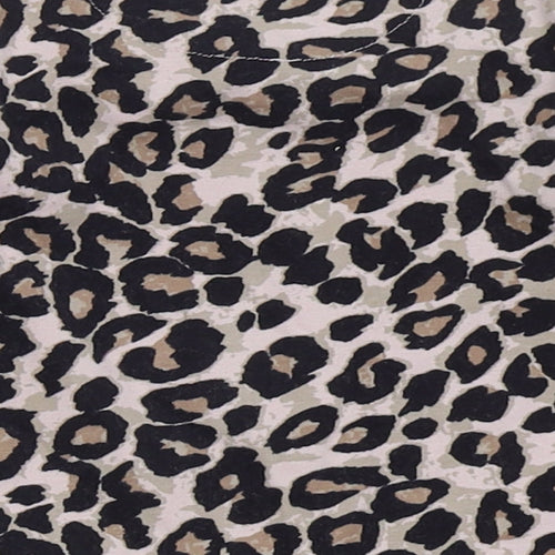 NEXT Girls Pink Animal Print Cotton Basic T-Shirt Size 3-6 Months Crew Neck Pullover