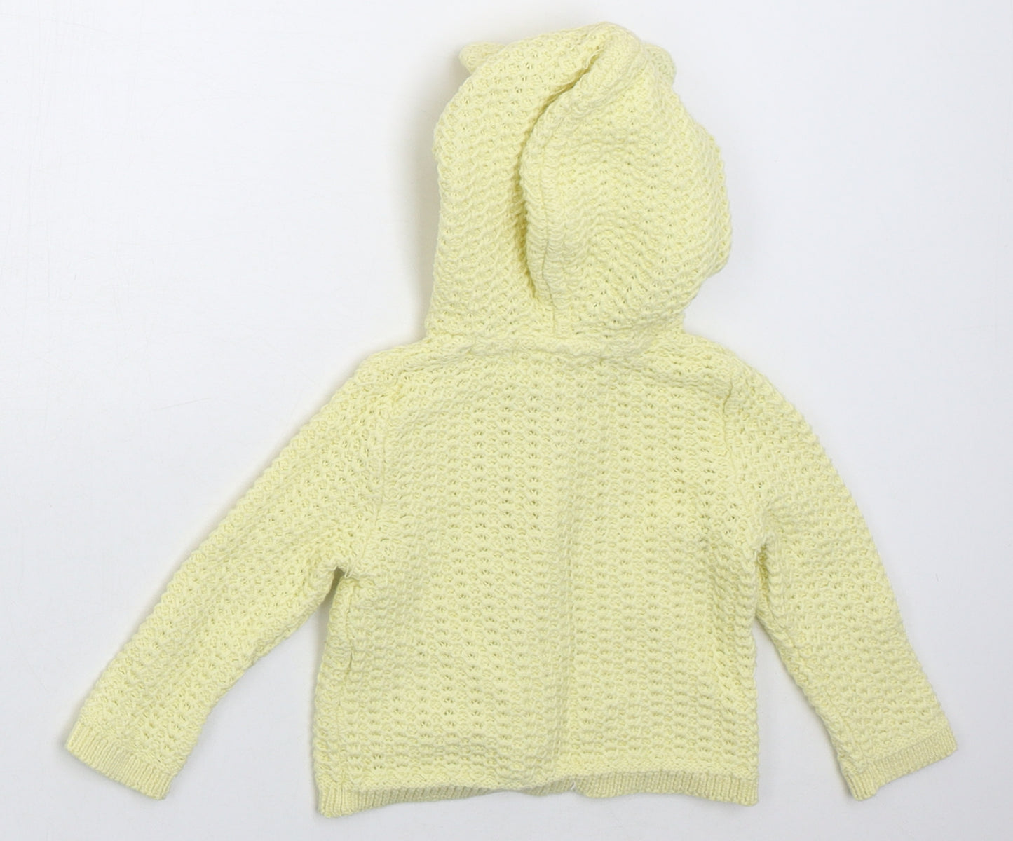Tommy Bahama Girls Yellow  Cotton Cardigan Jumper Size 3-6 Months  Button