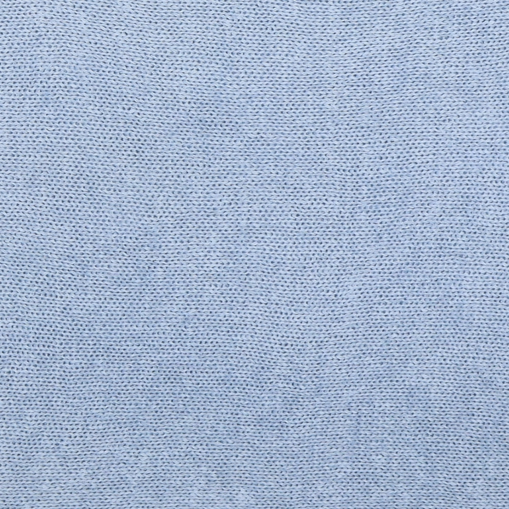 Tesini Womens Blue Boat Neck  Acrylic Pullover Jumper Size 14