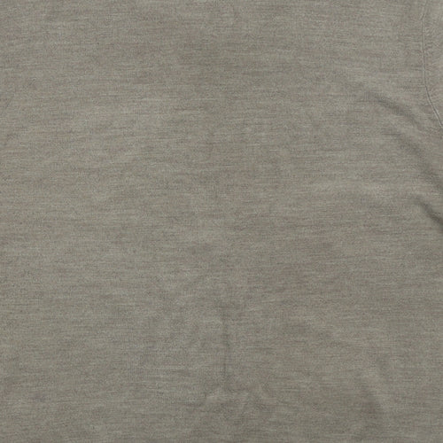 Atlantic Bay Mens Beige V-Neck  Acrylic Pullover Jumper Size XL