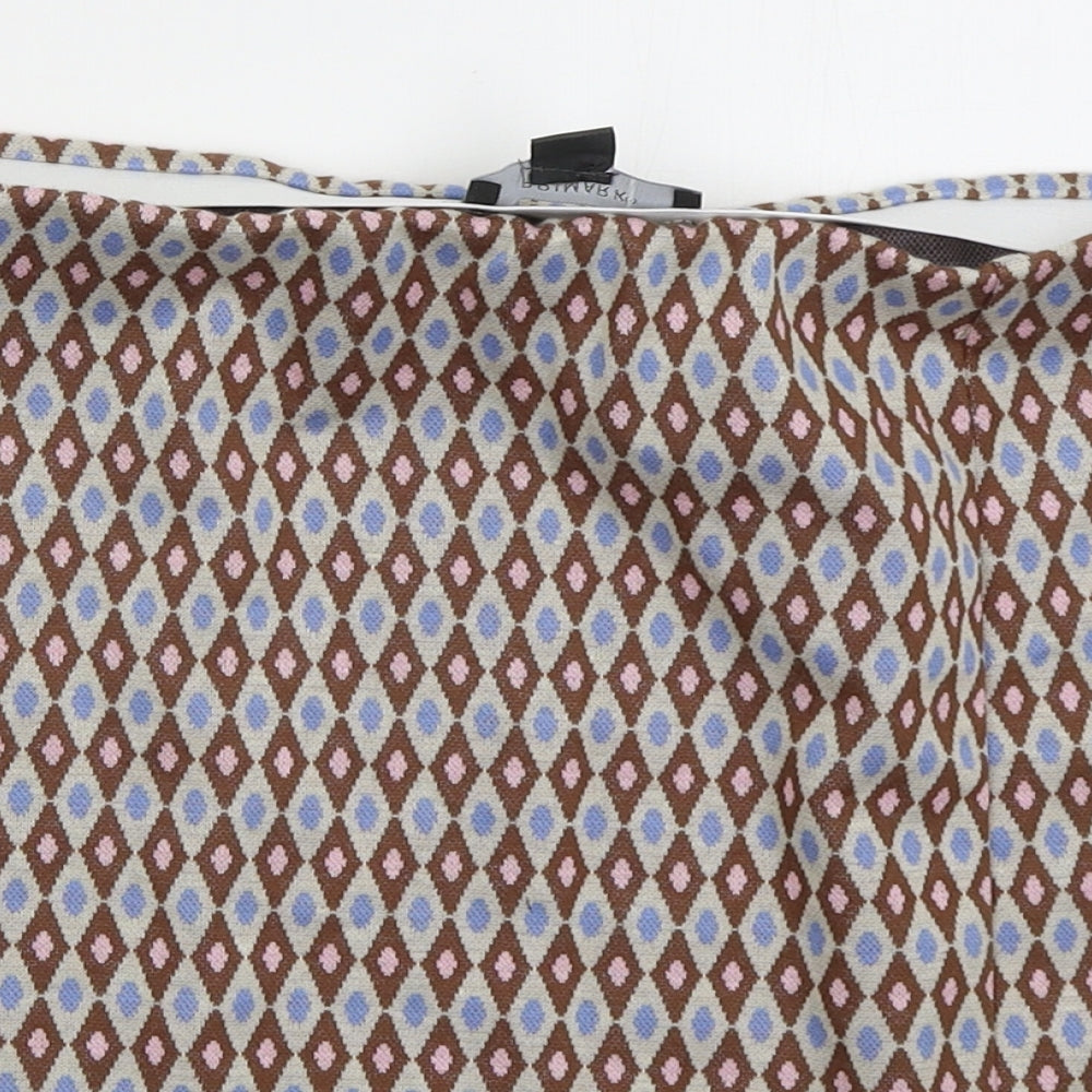 Primark Womens Brown Geometric Polyester Mini Skirt Size 14