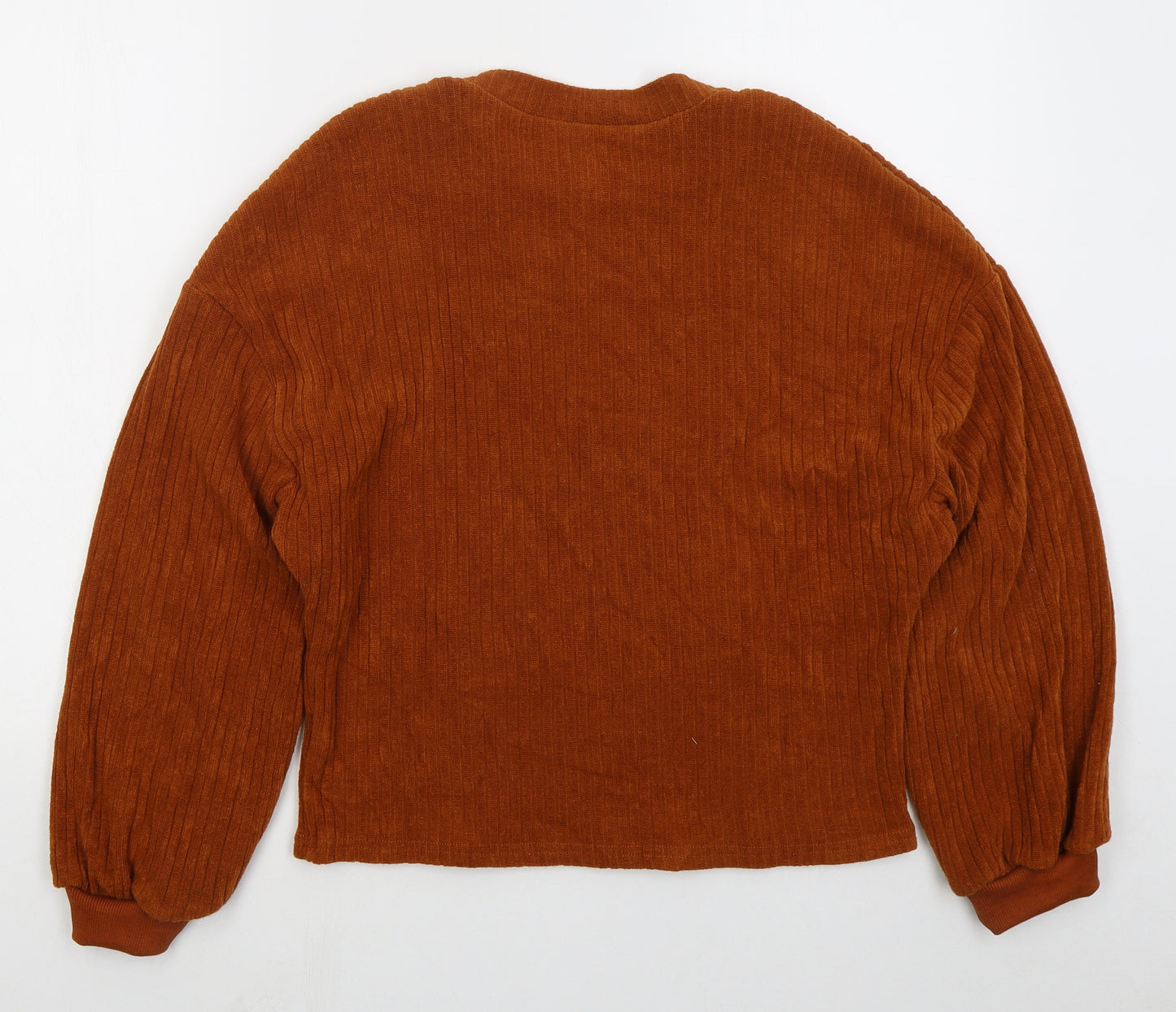 SheIn Womens Brown Crew Neck  Polyester Pullover Jumper Size L   - Rust Coloured