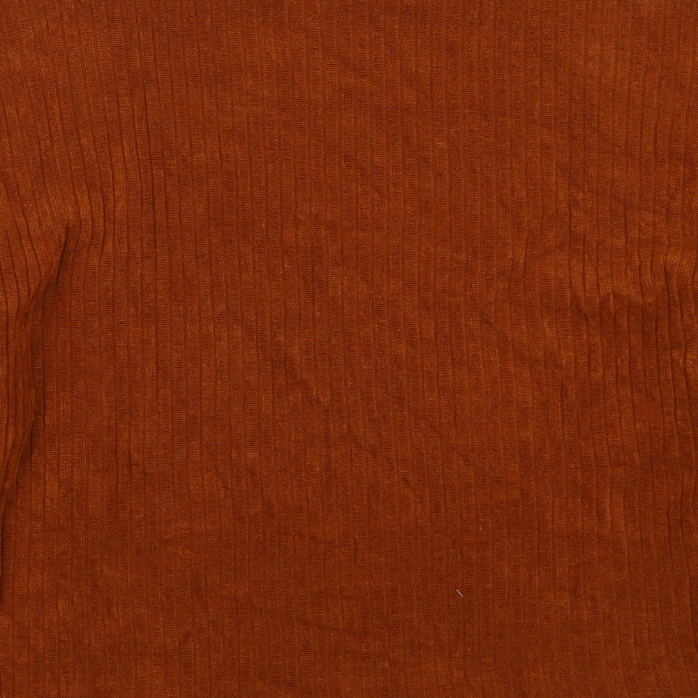 SheIn Womens Brown Crew Neck  Polyester Pullover Jumper Size L   - Rust Coloured