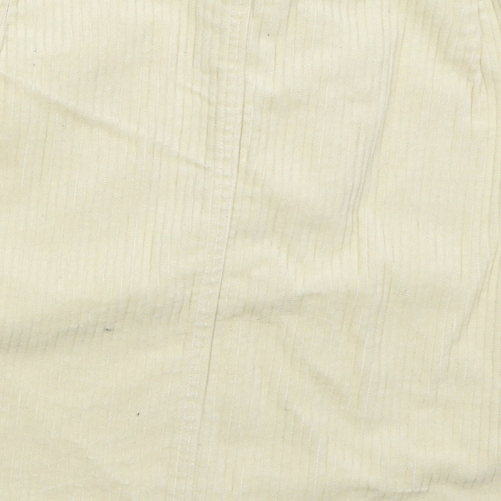 Denim Co Womens Beige  Cotton Mini Skirt Size 16   Button