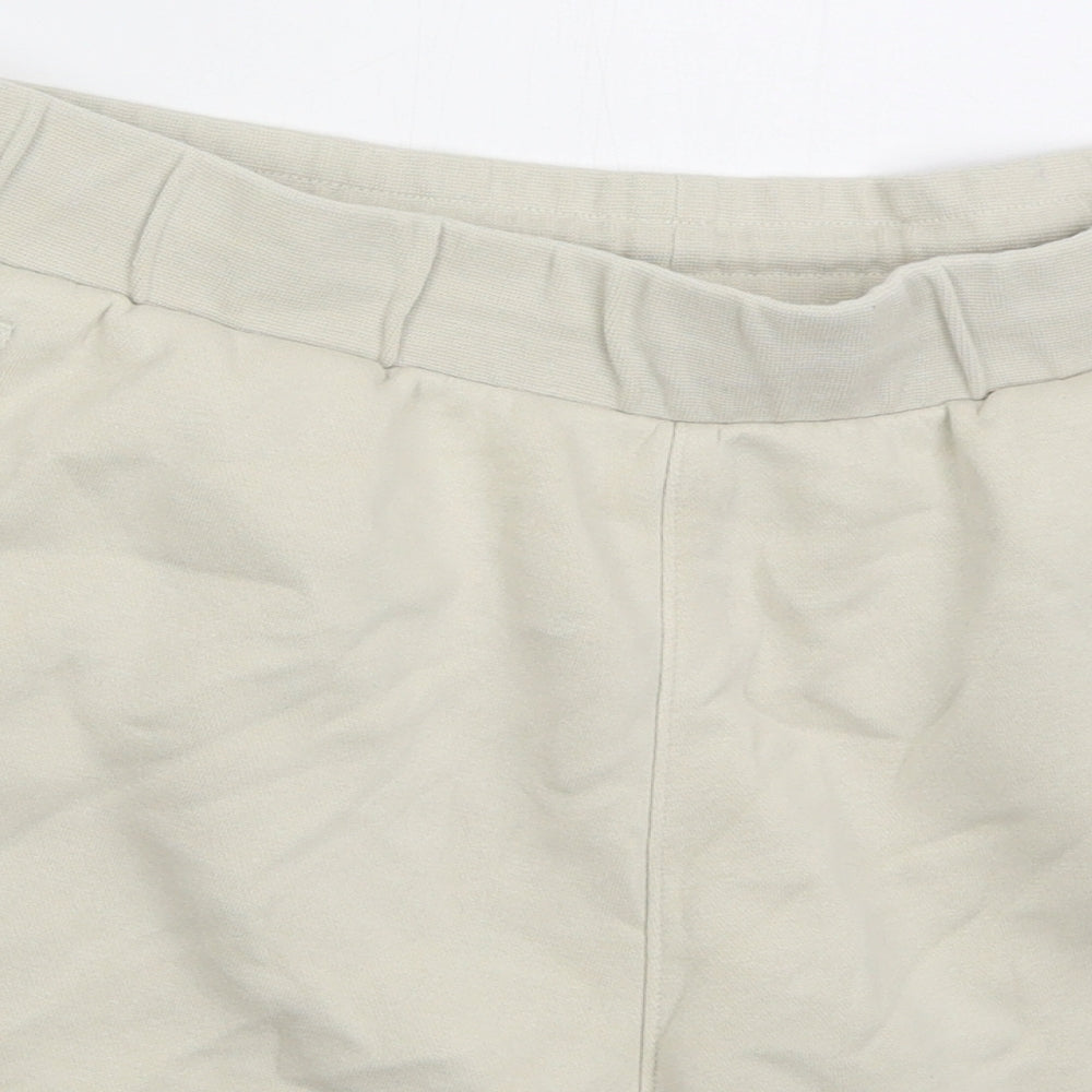 adidas Mens Beige  Cotton Sweat Shorts Size L  Regular Drawstring