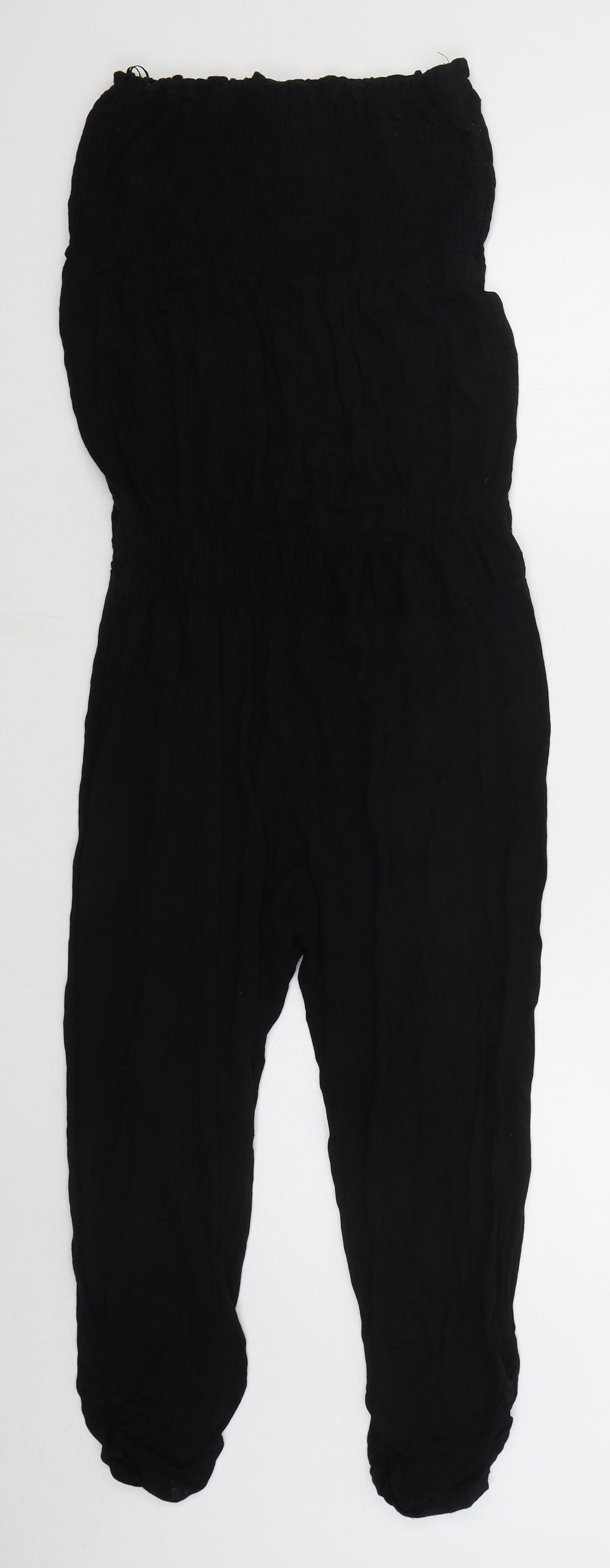 George Womens Black  Viscose Jumpsuit One-Piece Size 12 L25 in Pullover