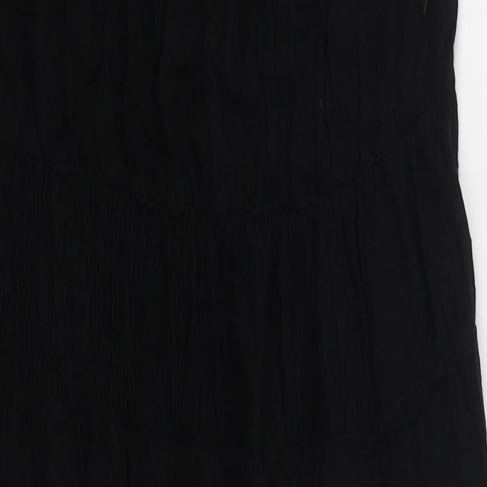 George Womens Black  Viscose Jumpsuit One-Piece Size 12 L25 in Pullover