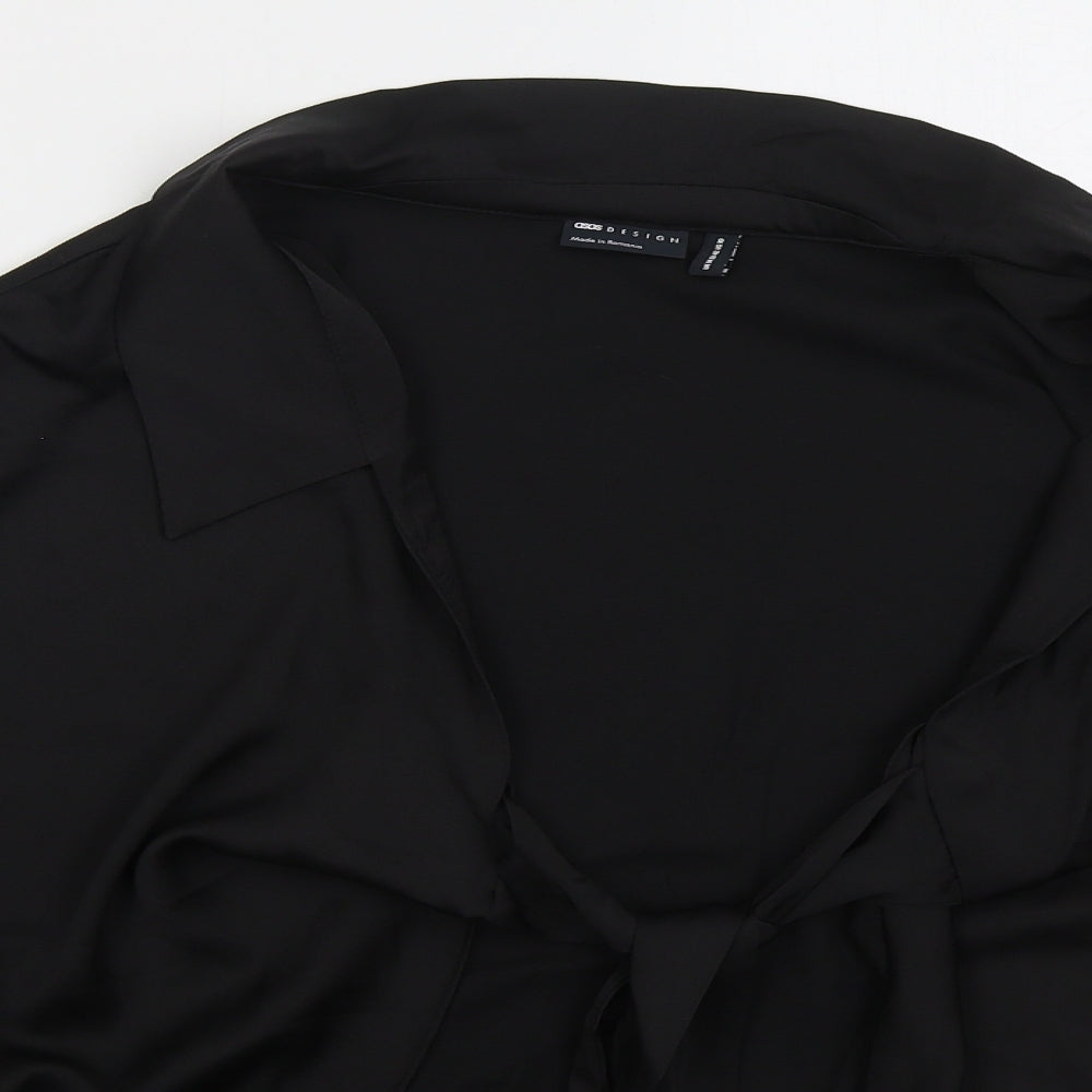 ASOS Womens Black   Jacket  Size 14  Tie