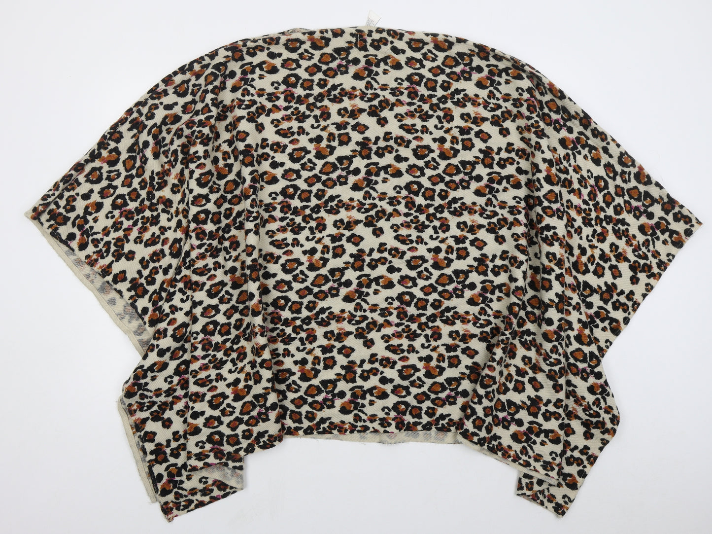 NEXT Womens Beige Animal Print  Jacket Poncho Size L