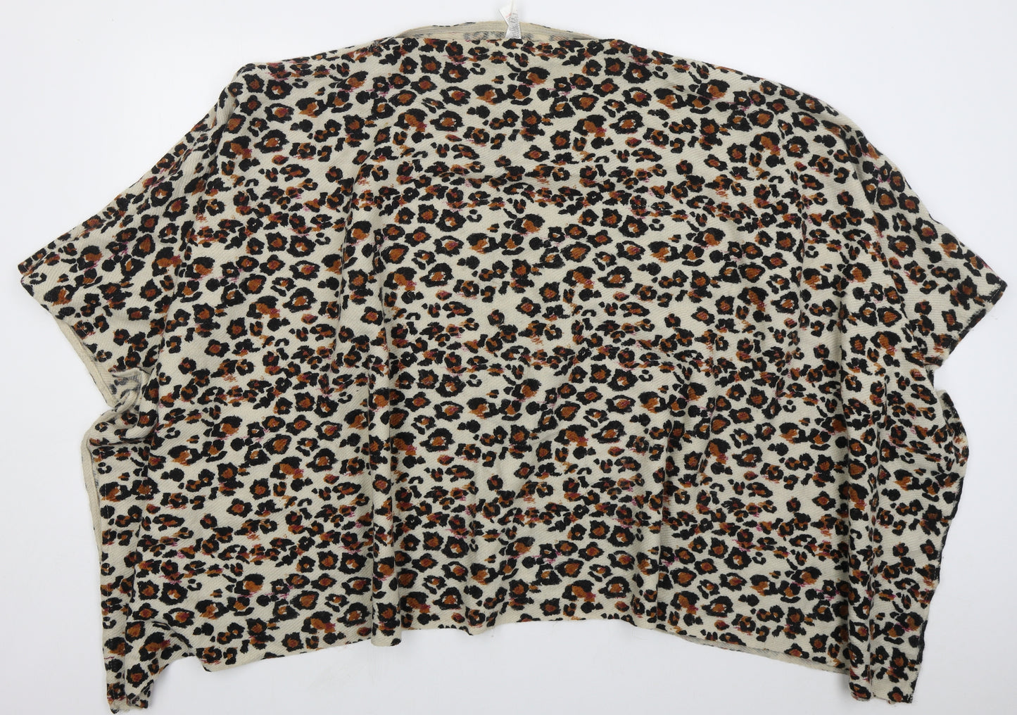 NEXT Womens Beige Animal Print  Jacket Poncho Size L