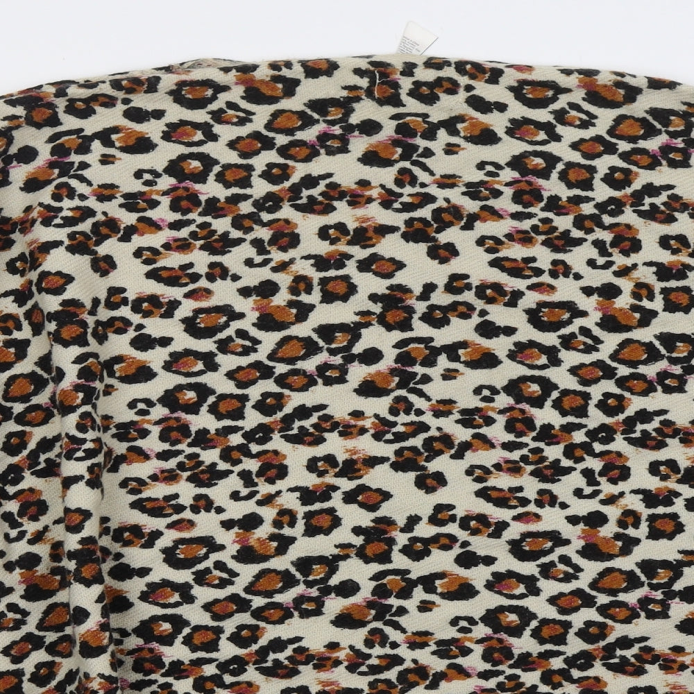NEXT Womens Beige Animal Print  Jacket Poncho Size L