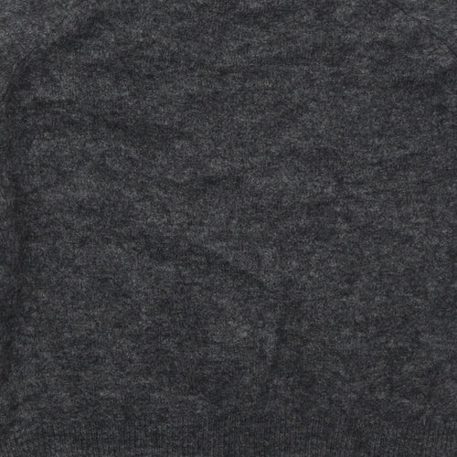 Zara Womens Grey Crew Neck  Wool Pullover Jumper Size S