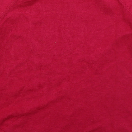 Gallery Womens Pink Crew Neck  Viscose Pullover Jumper Size XS