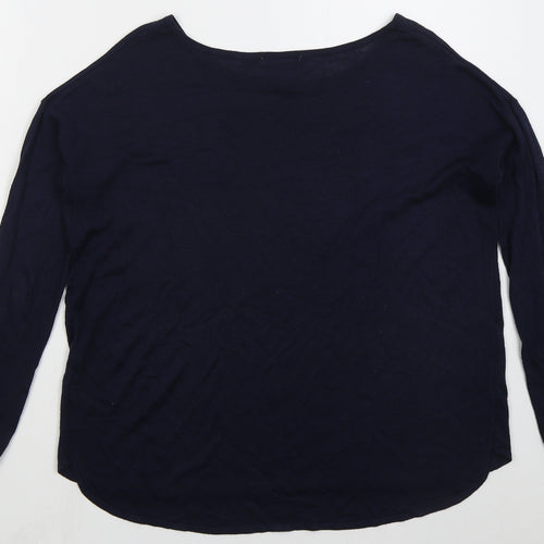 H&M Womens Blue Boat Neck  Acrylic Pullover Jumper Size XS