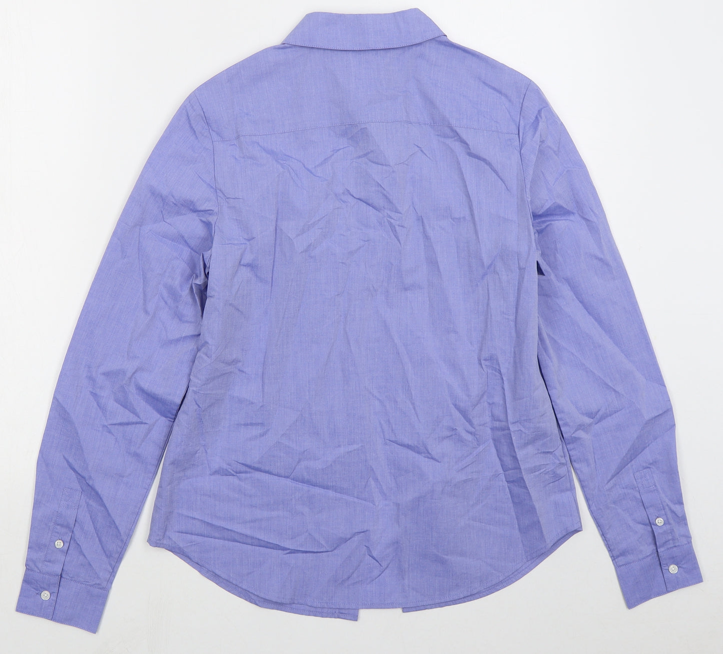 Boden Womens Blue  Cotton Basic Button-Up Size 8 Collared