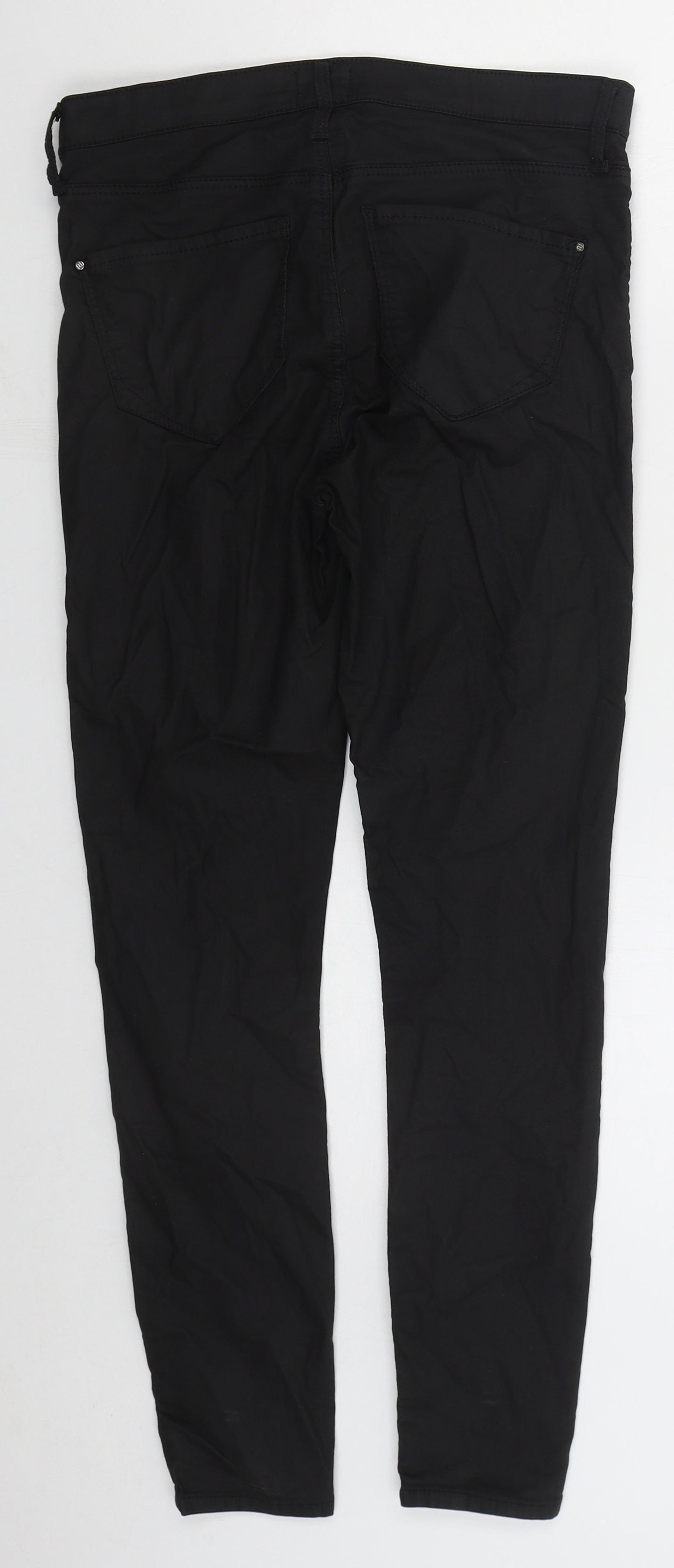 River Island Womens Black  Cotton Skinny Jeans Size 10 L27 in Regular Button