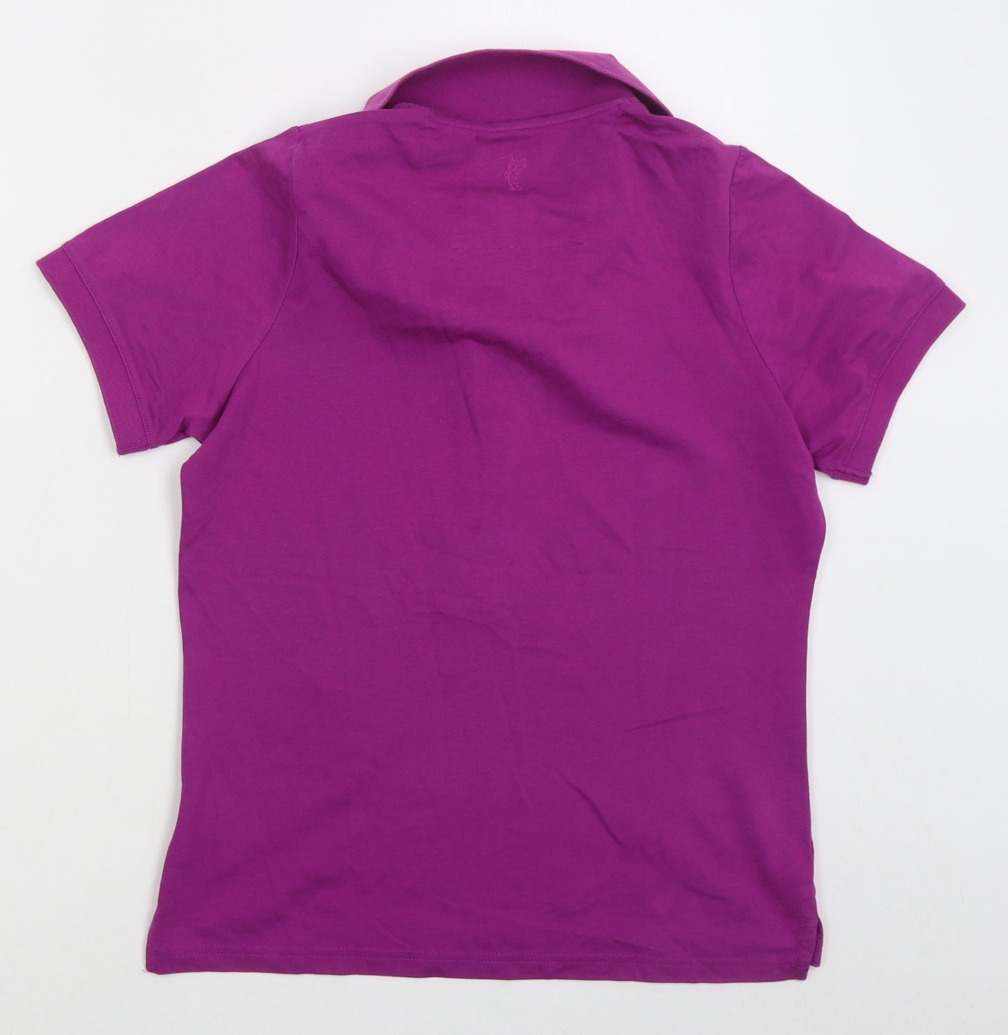 Ashworth Womens Purple  Cotton Basic Polo Size XS Collared