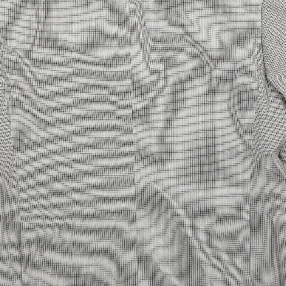 Preworn Mens Grey Check Cotton Jacket Suit Jacket Size 44