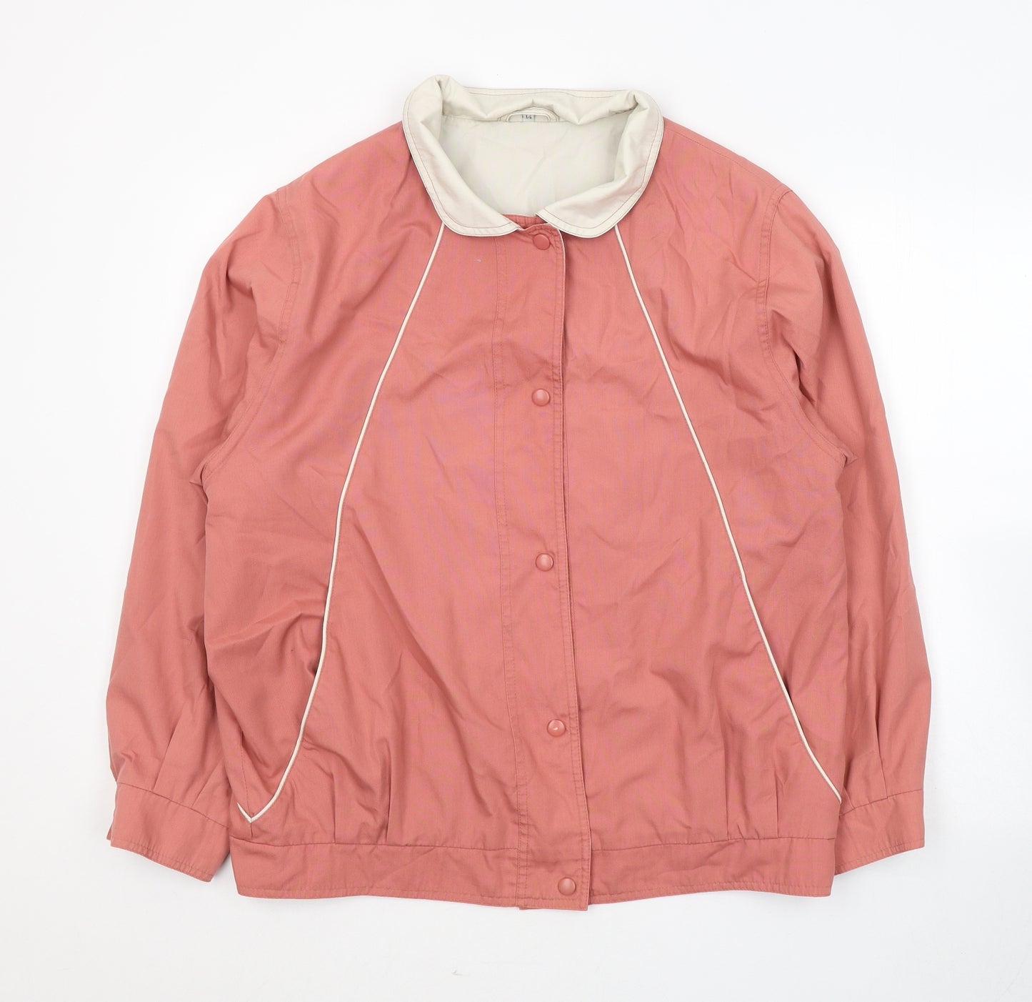 Preworn Womens Pink   Jacket Coat Size 14  Zip