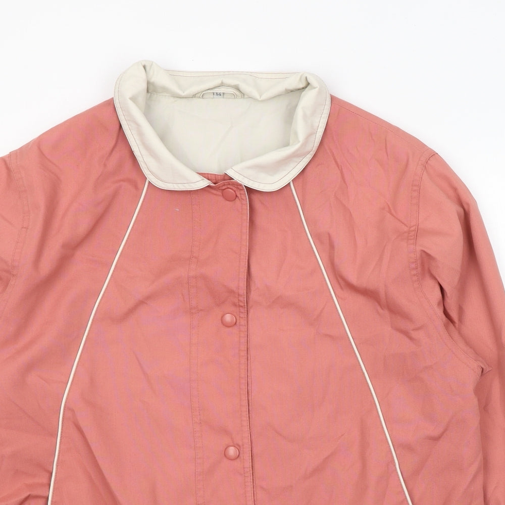 Preworn Womens Pink   Jacket Coat Size 14  Zip