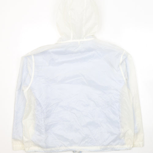 Marks and Spencer Womens White   Rain Coat Jacket Size 14  Zip