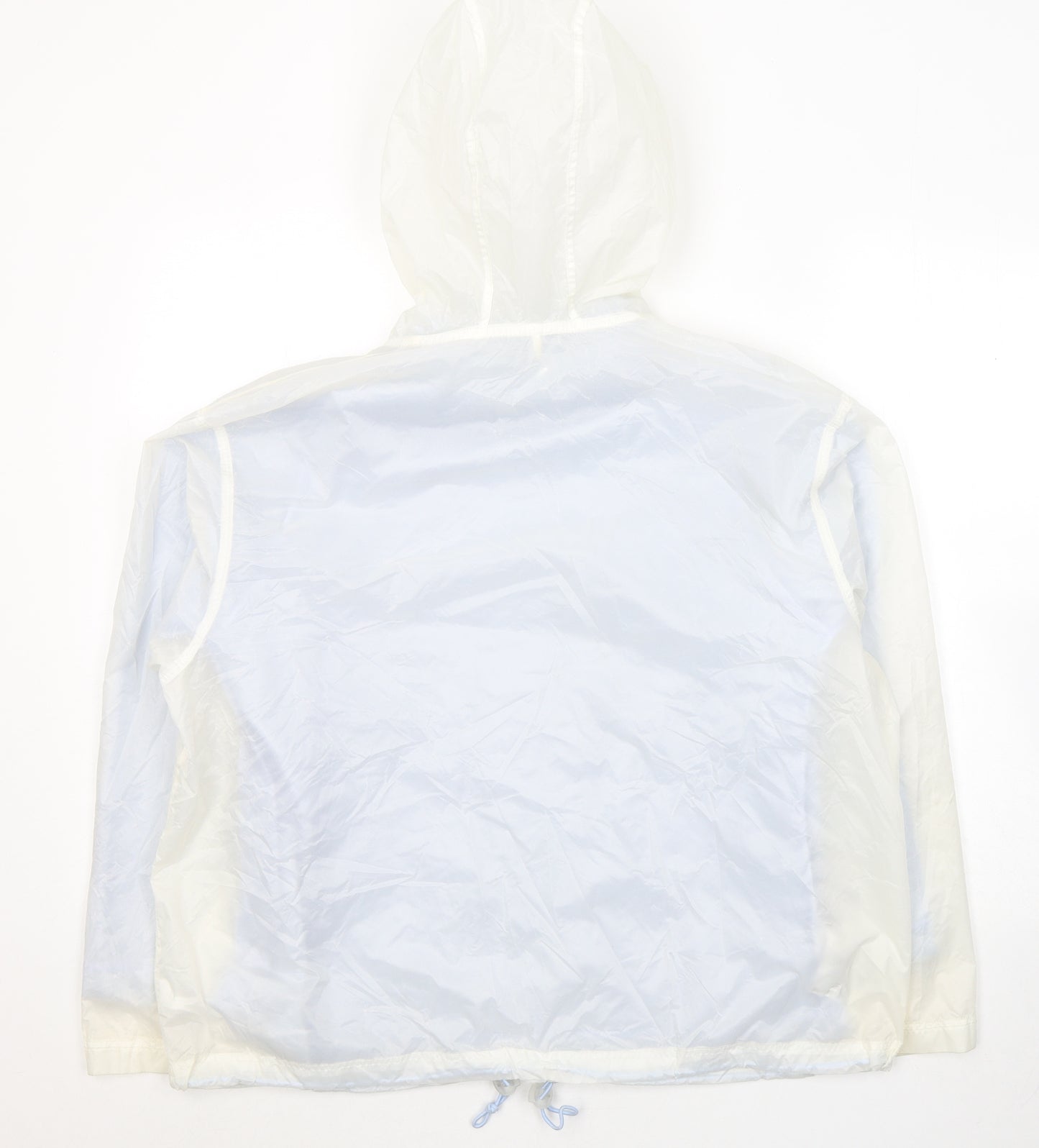 Marks and Spencer Womens White   Rain Coat Jacket Size 14  Zip