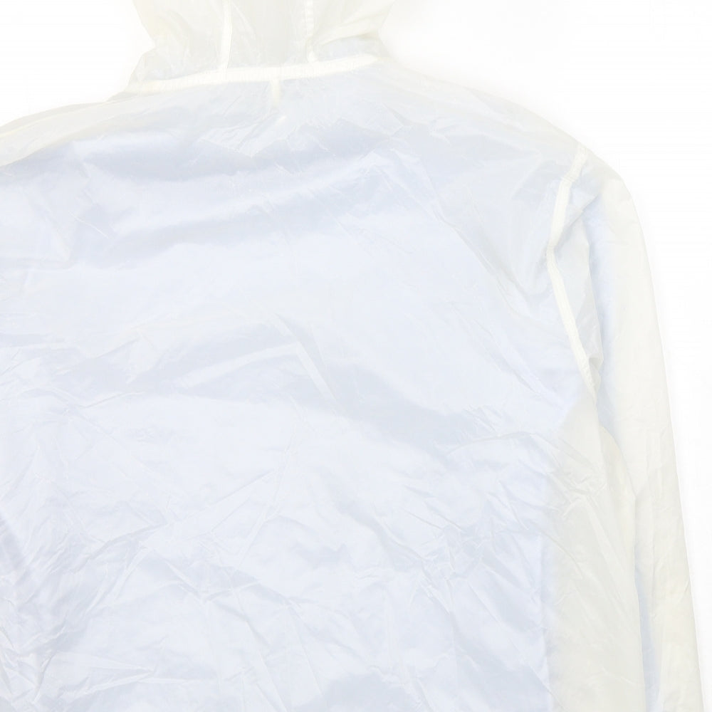 Marks and Spencer Womens White   Rain Coat Jacket Size 14  Zip
