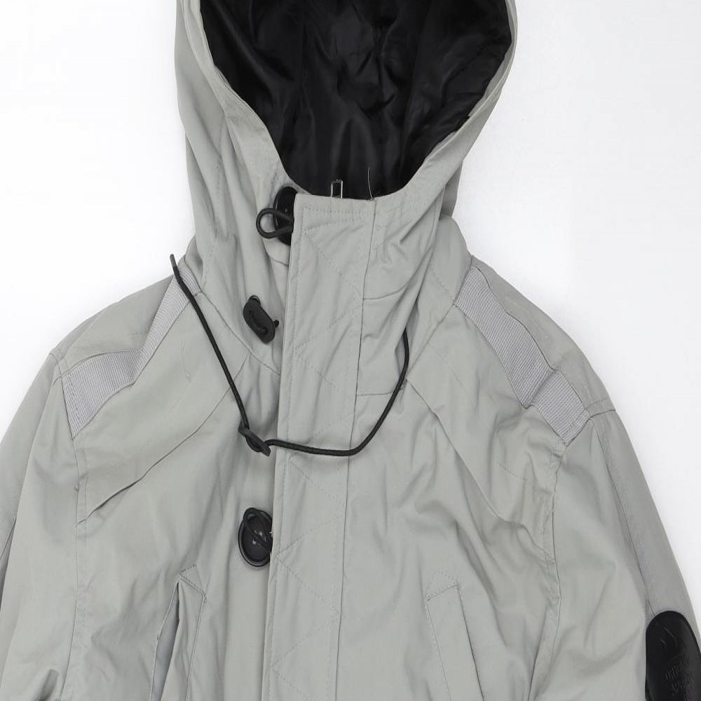 Primark Mens Grey   Trench Coat Coat Size S  Button