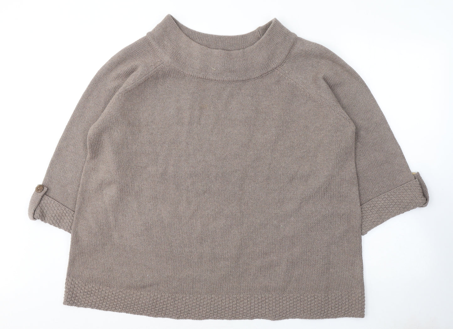 Bonmarché Womens Brown Roll Neck  Polyester Pullover Jumper Size XL